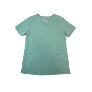 Figs Casma Three-Pocket Scrub Top JADE XS
